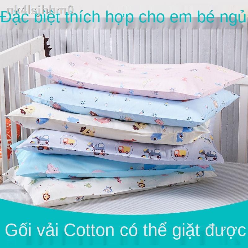 Gối trẻ em 0-1-3-6-10 tuổi cho bé sơ sinh gối nhỏ lõi gối bông bốn mùa đa năng tháo rời giặt được