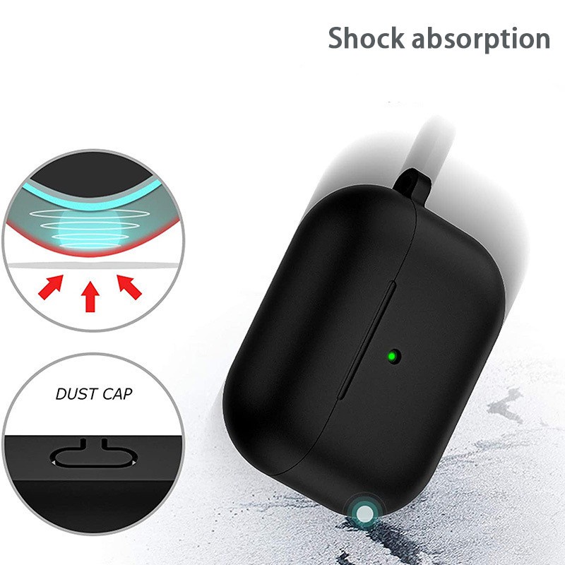 【hộp đựng tai nghe】Vỏ bảo vệ hộp sạc tai nghe bluetooth SPRISE silicon có móc khóa thích hợp cho Airpods 1 / 2 / 3 / Pro | BigBuy360 - bigbuy360.vn