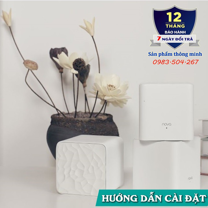 Bộ 3 cục Wifi Mesh không dây Tenda Nova MW3 - Ghép nối nhiều thiết bị cùng 1 tên wifi