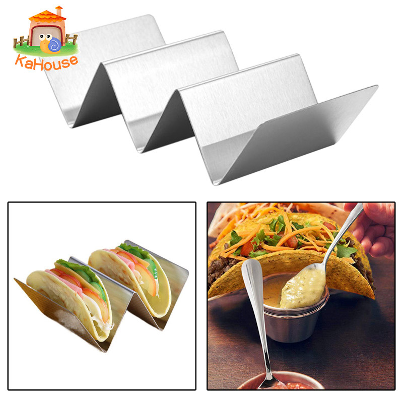 Giá Đỡ Bánh Taco Bằng Thép Không Gỉ Cho Lò Nướng Mexican Tortillas