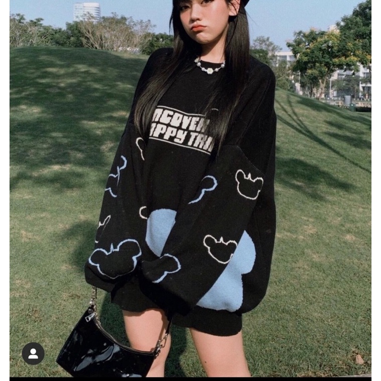 Áo nỏ michkey aow swetter