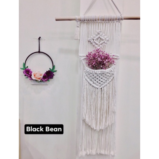 Giỏ hoa Macrame
