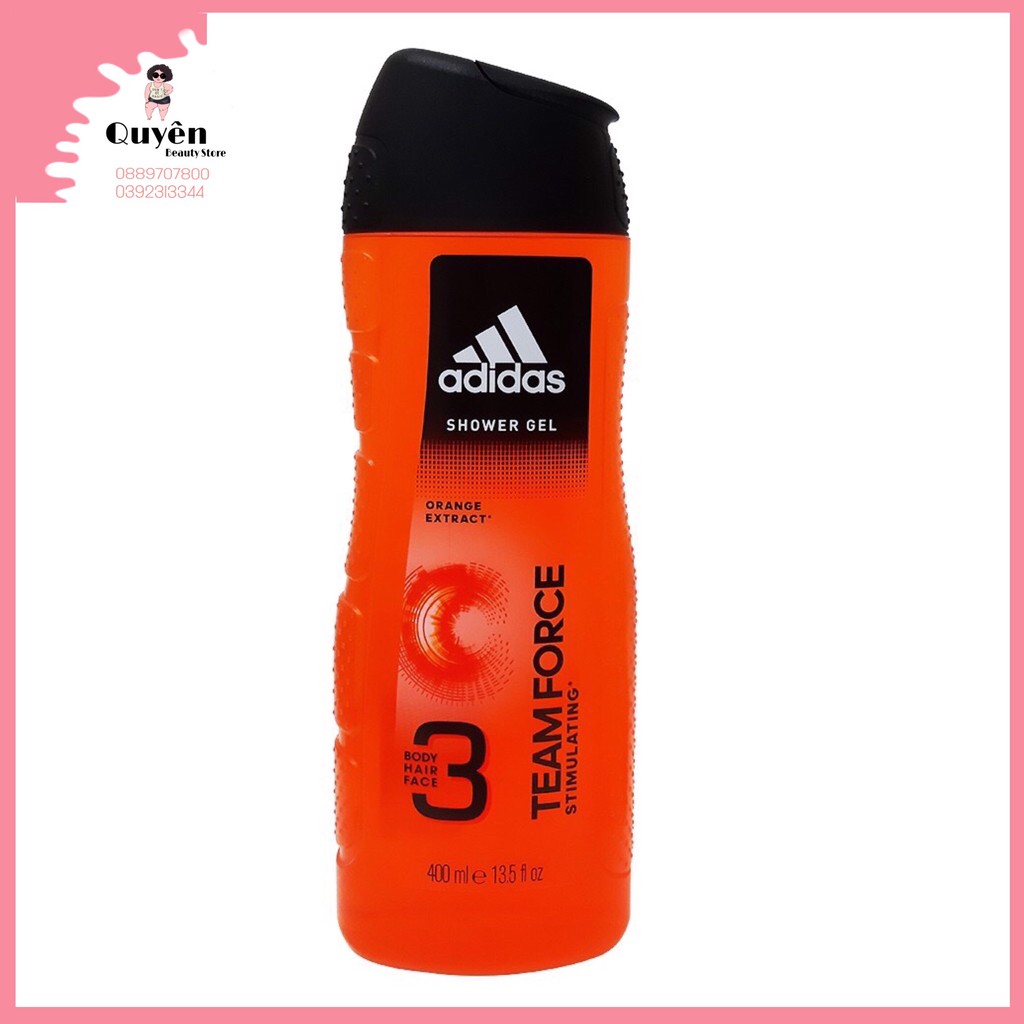 ADIDAS DẦU GỘI SỮA TẮM SỮA RỬA MẶT 3 IN 1 400ML