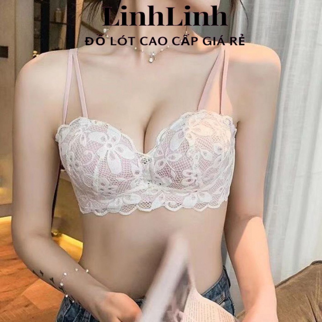 Áo Ngực Nữ Mút Dày ⭐FREESHIP⭐ Áo Lót Không Gọng Ôm ngực Tạo Khe Quyến Rũ LINHLINH 5464