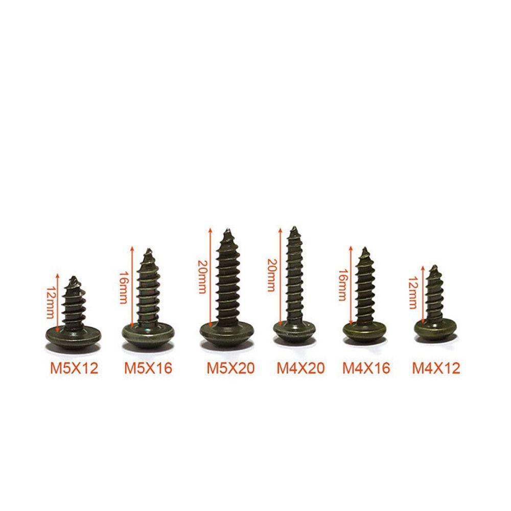 MAYSHOW Bộ 10 Ốc Vít Nhựa 6 Kiểu Tự Cắt Cho Xe Máy / Xe Hơi / Scooter Ốp