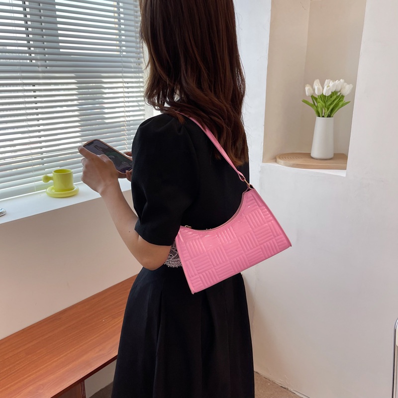 Túi Xách JASMIN NOIR Đeo Vai Họa Tiết Sọc Caro Đơn Giản Thời Trang Cho Nữ