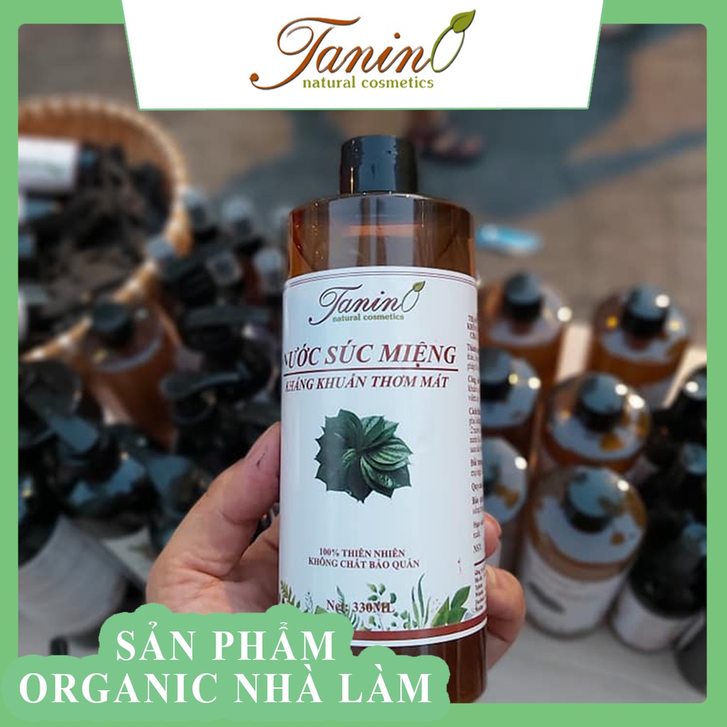 COMBO TANINO ORGANIC NHÀ LÀM (NƯỚC SÚC MIỆNG + XÀ PHÒNG BỒ KẾT) SỬ DỤNG NGUYÊN LIỆU THẢO MỘC TỰ NHIÊN