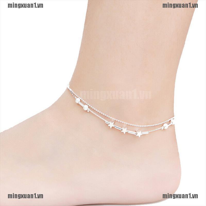 Lắc chân mạ bạc 925 kiểu dáng thời trang dành cho nữ | BigBuy360 - bigbuy360.vn