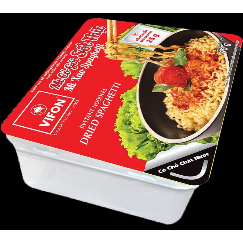 MÌ XÀO KHAY CÓ GÓI SỐT MÌ TƯƠNG ĐEN /Spaghetti ( có thể ăn chay)