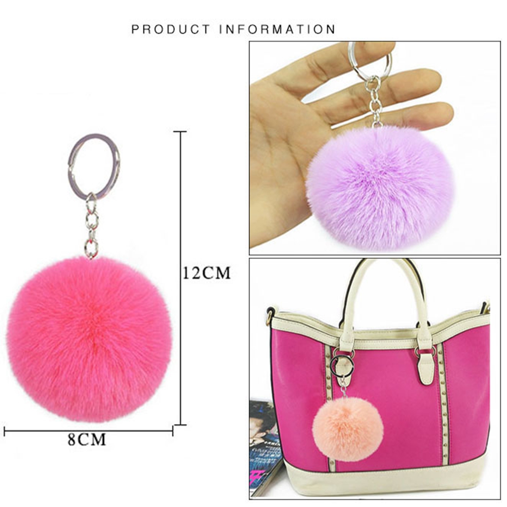 Móc Khóa Quả Bông 24 Màu Sắc Dễ Thương