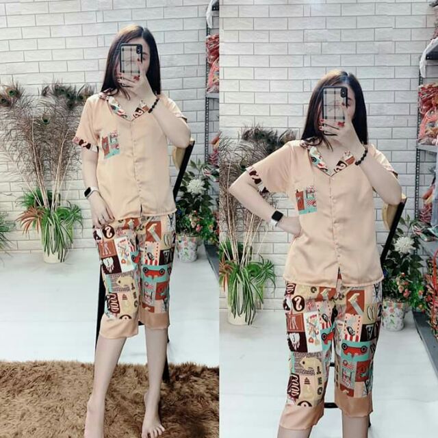ĐỒ BỘ TAY LỞ LỤA SATIN SIÊU ĐẸP