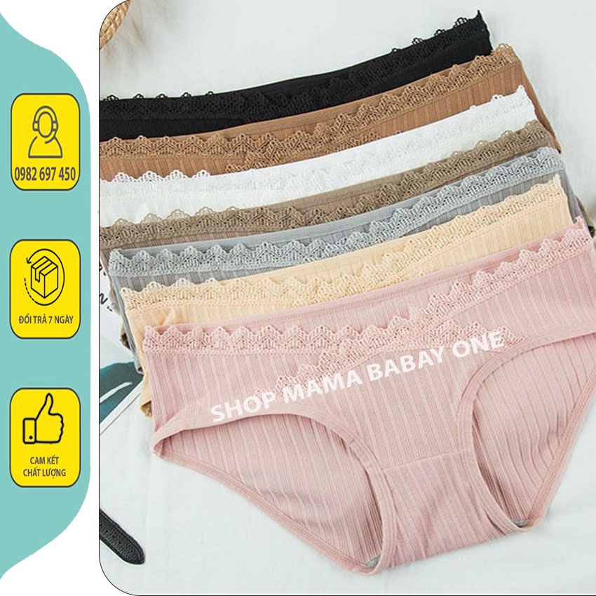 COMBO 3 QUẦN LÓT BẦU REN MỀM MỊN - ĐỒ LÓT BẦU THOÁNG MÁT THẤM MỒ HÔI CAO CẤP, CHO MẸ THOẢI MÁI Q2.