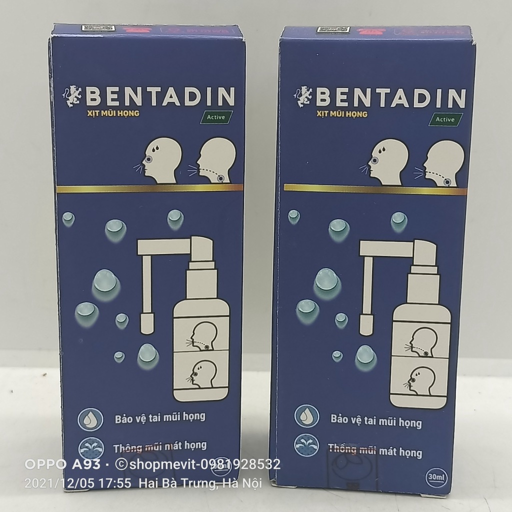 [Chính hãng] Xịt mũi họng BENTADIN lọ 30ml