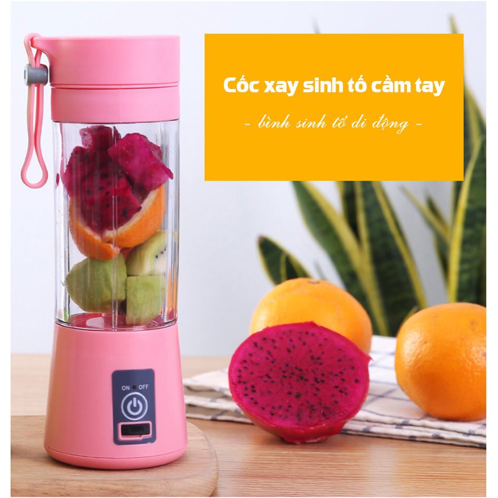 [ Có video sản phẩm thật] [ Có Thẻ Bảo Hành 12 Tháng ] Máy xay, trộn, nghiền sinh tố cầm tay mini