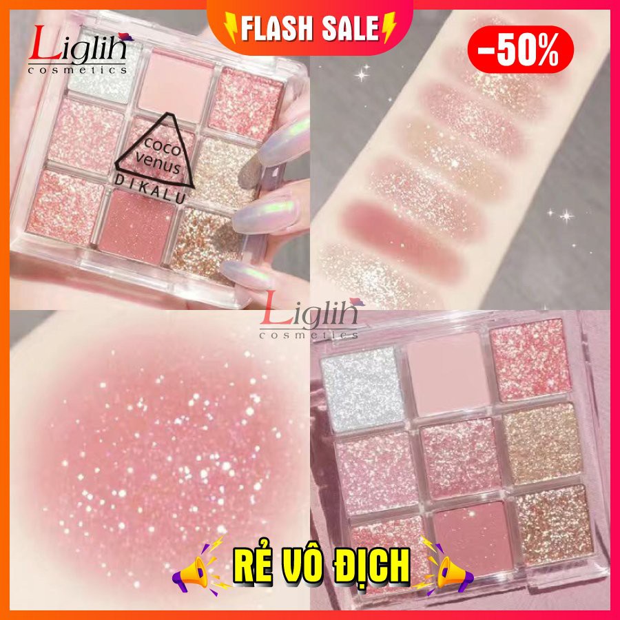 Bảng mắt 9 ô dikalu bóng nhũ mịn lâu trôi | BigBuy360 - bigbuy360.vn