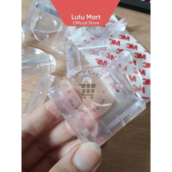 Miếng Bọc Góc Bàn, Bọc Cạnh Bàn Silicone Trong Suốt Kèm Keo Dán 3M Siêu Dính - Lutu Mart