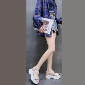 Hàng Có Sẵn Giày sandal Đế Dày 6cm Phong Cách Mới 2022 Dành Cho Nữ