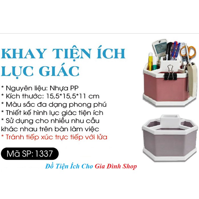 Khay Đựng Bút Và Dụng Cụ Học Tập Hình Lục Giác Việt Nhật Plastic