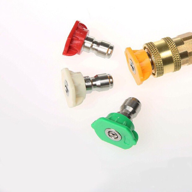 Bộ 4 béc phun xịt rửa cao cấp , béc đủ độ , gắn đầu súng 1/4