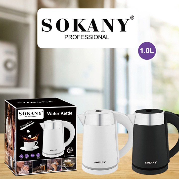 Ấm Đun Nước Siêu Tốc Dung Tích SOKANY 1L Nhanh Sôi