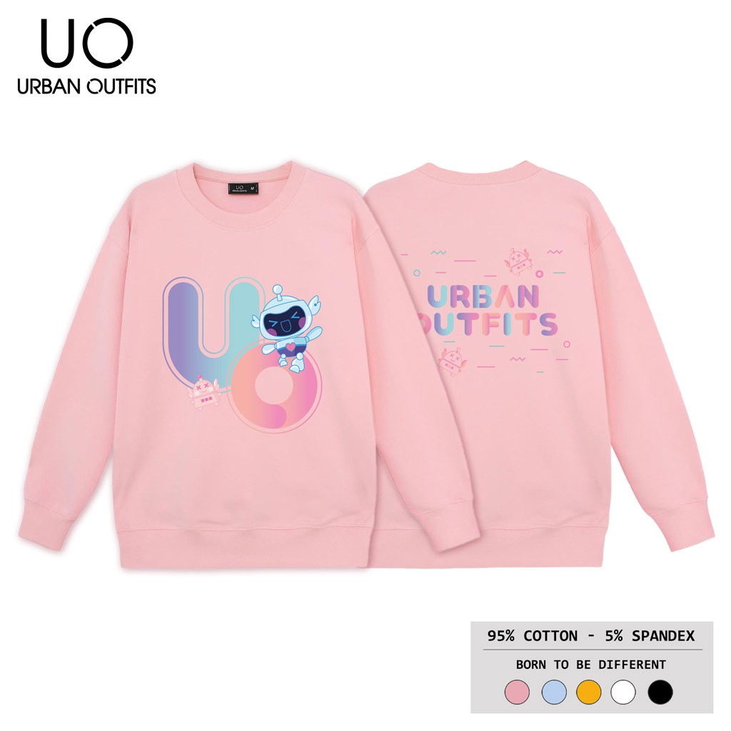 Áo Sweater Form Rộng Nữ Nam URBAN OUTFITS In BOTS UO SWO26 Thun Cotton Nỉ 4 Chiều Local Brand