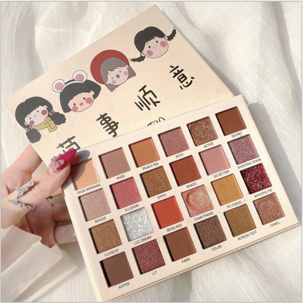 Bảng phấn mắt Muge Leen, phấn mắt 25 ô nội địa trung bảng mắt Lucky Me C3 - Sammi beauty