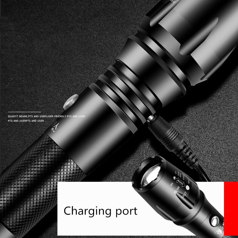 Đèn Pin Led Ánh Sáng Trắng/Đen Chống Nước 800lm Tiện Dụng Khi Đi Dã Ngoại