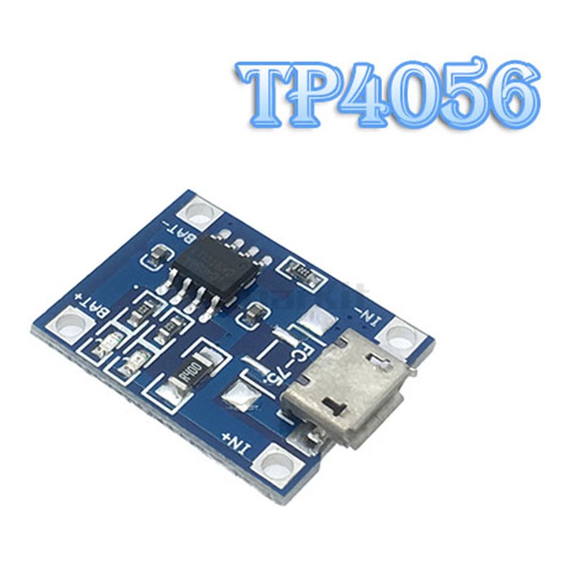 Bộ sạc pin lithium 2 Micro USB 5V 1A 18650 TP4056