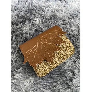 Ví cầm tay handmade phối da