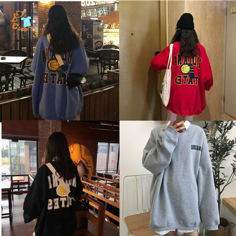 Áo Sweater Cổ Tròn Dáng Rộng Phong Cách Hiphop Cá Tính