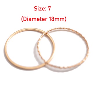 Set 2 Nhẫn Nữ Thời Trang Đơn Giản Cá Tính