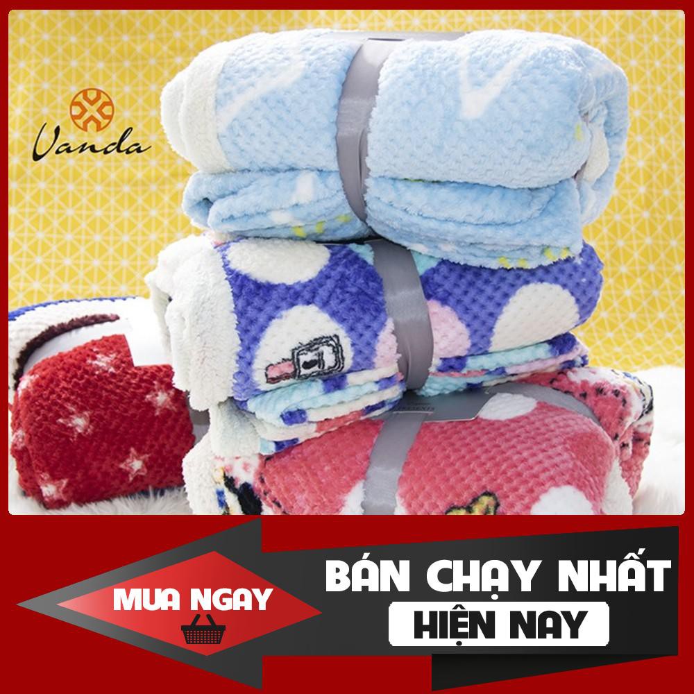 Chăn lông cừu họa tiết đẹp hàng xuất nhật cao cấp