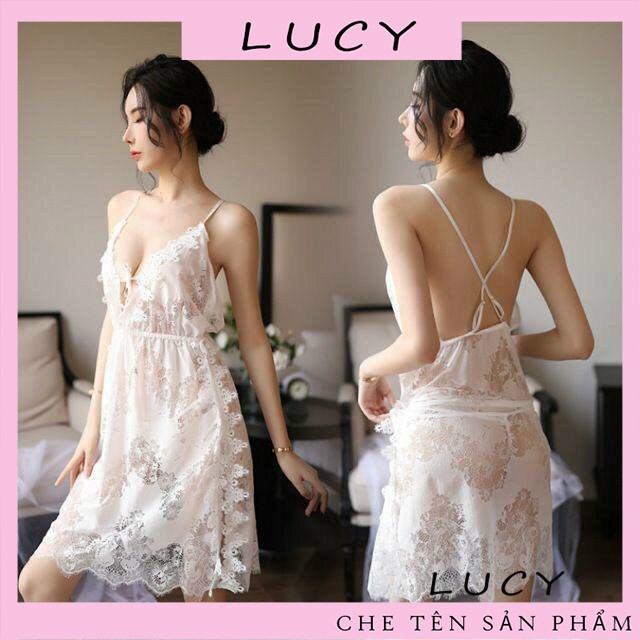 Váy Ngủ Sexy 5128 Chất Liệu Ren Cao Cấp, Nhìn Xuyên Thấu, Hở Chíp Cực Kì Gợi Cảm | BigBuy360 - bigbuy360.vn