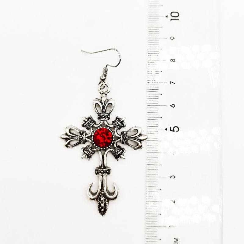 Đôi Bông Tai Hình Thánh Giá Đính Đá Thời Trang Cho Nữ