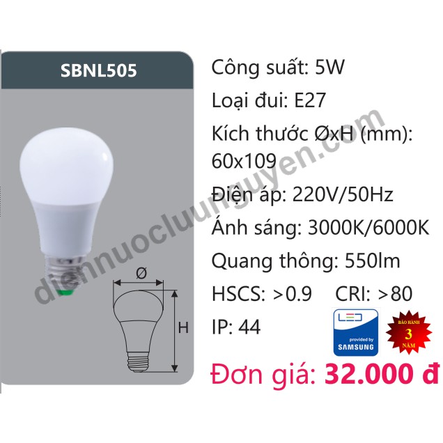 Bóng Đèn Led Búp Duhal - 3w - 5w - 9w