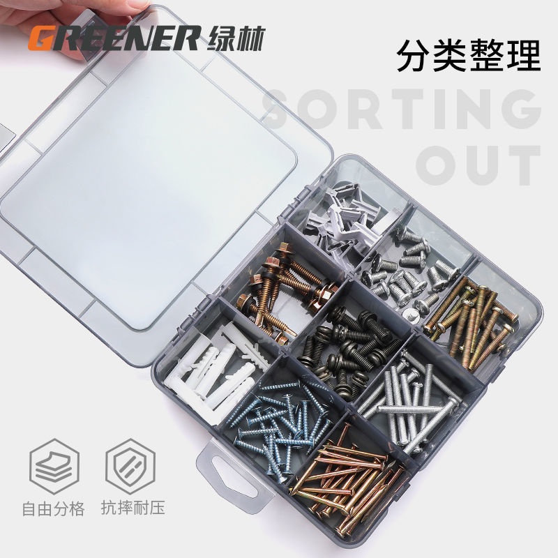 Hộp Nhựa Trong Suốt Nhiều Ngăn Đựng Ốc Vít Tiện Dụng