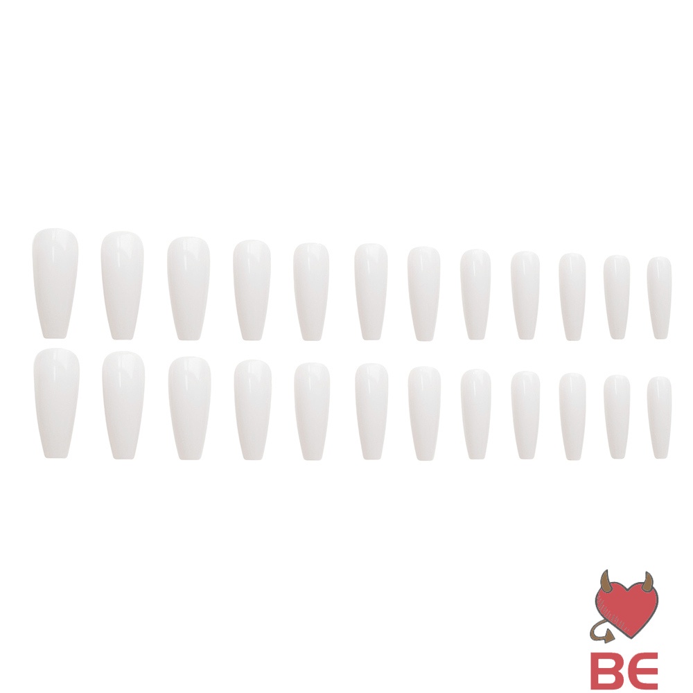 YADORNOS Set 24 móng tay giả YADORNOS màu trắng sữa thời trang dành cho nữ