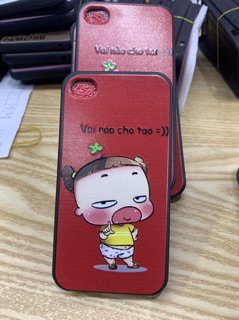 Ốp lưng iphone4G/4S dẻo in hình kute