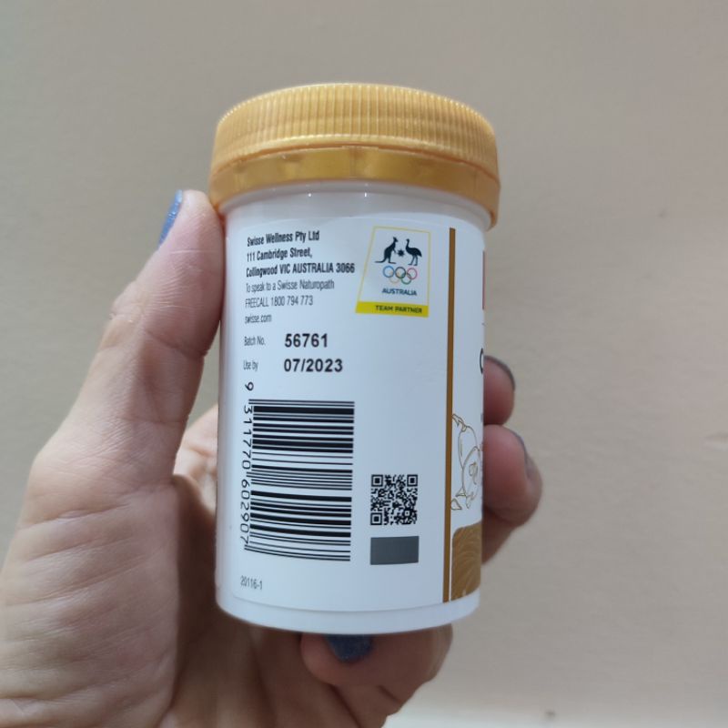 Viên uống đẹp da thủy phân chống lão hóa Swisse Beauty Collagen Glow With Collagen Peptides 60 viên