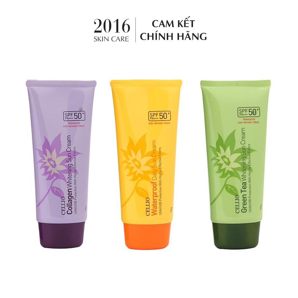 Kem Chống Nắng Cellio SPF 50PA+ | 2016 Skincare