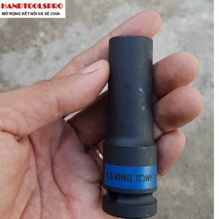 Đầu tuýp 1/2″ đen dài lục giác 13mm 443513m kingtony