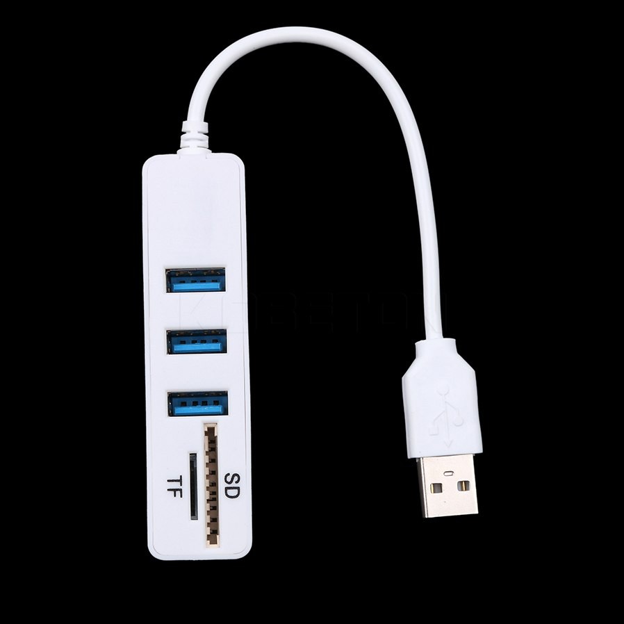 Usb hub combo 2 in1 Siêu Tốc Độ USB 2.0 3 Port Splitter HUB + USB Card Reader -dc2414