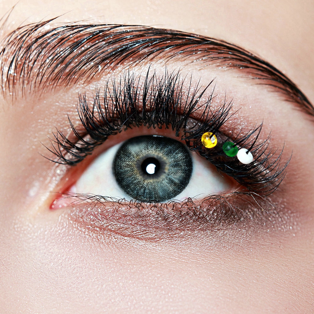 Cặp kính áp tròng EllieCoo có màu kèm thuốc nhỏ mắt dưỡng ẩm giúp tạo đôi mắt to tròn 10ml