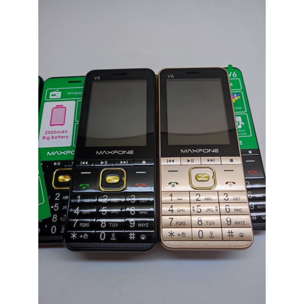 Điện thoại 4 Sim MaxFone V6/V12  pin khủng loa to điện thoại cho người già bảo hành 12 tháng