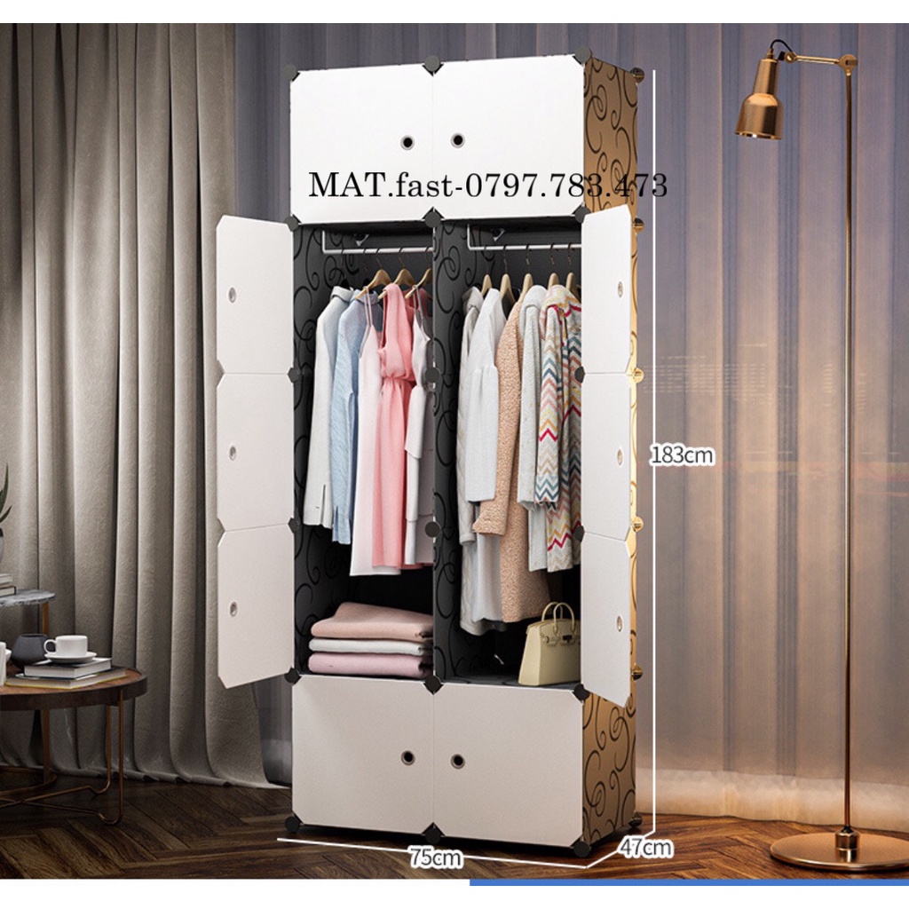 [ MẪU ĐẸP] TỦ NHỰA LẮP GHÉP 10 Ô SÂU 47 TẶNG CHỐT