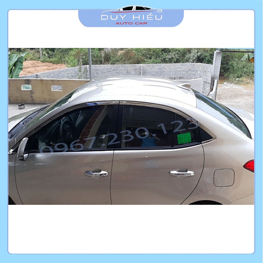 Bộ nẹp cong kính TOYOTA VIOS 2019-2020 phần trên chất liệu inox 304 không han gỉ