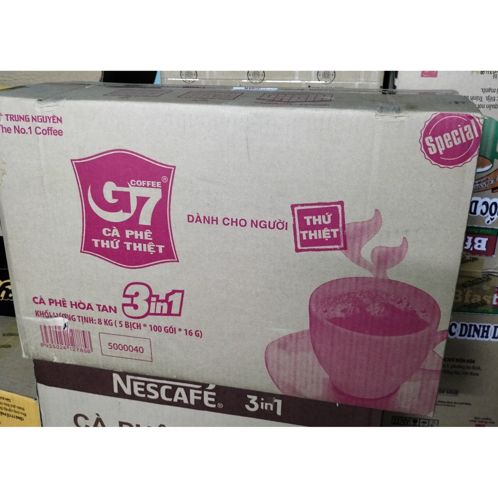 [Mã 159FMCGSALE giảm 8% đơn 500K] Cà phê G7 3in1 - Bịch 100 sticks 16gr