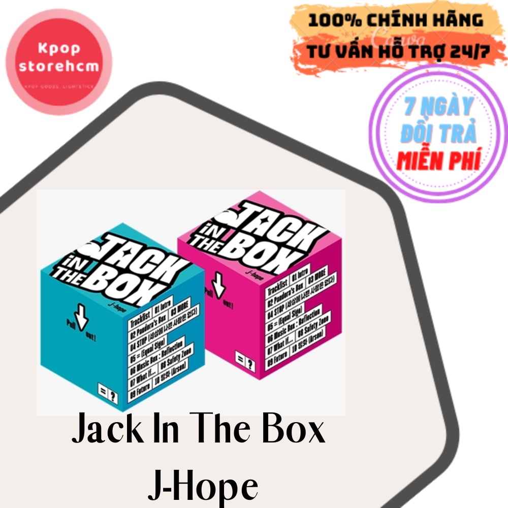 Jack In The Box J Hope Hàng chính hãng bộ ảnh đồ chơi thẻ bo góc cỡ lớn đủ đồ, sản xuất tại Hàn Quốc