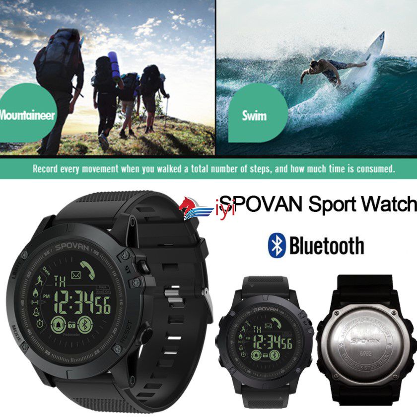 Đồng Hồ Thông Minh Spovan Pr1 Chống Thấm Nước 50m Phong Cách Thể Thao