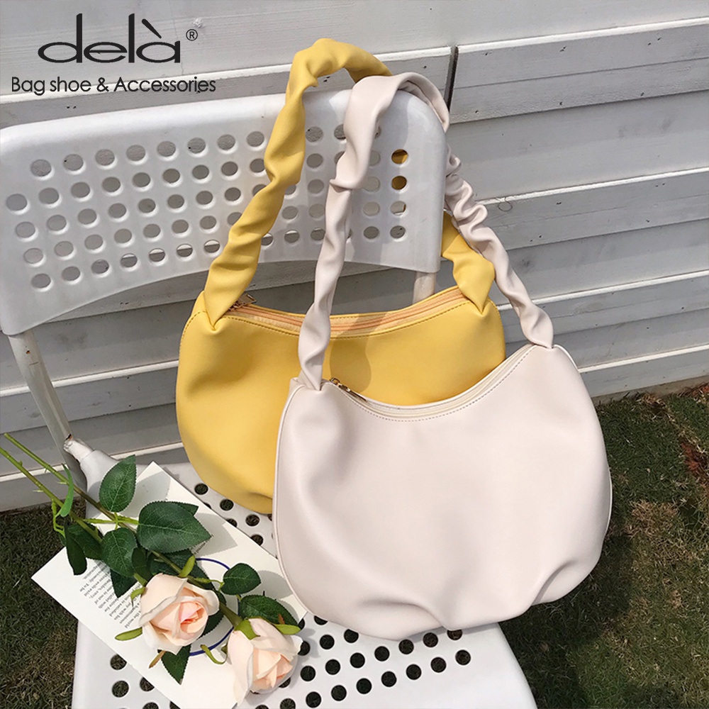 Dela Túi Xách Đeo Vai Hình Đám Mây Chất Liệu Mềm Mại Thời Trang Cho Nữ